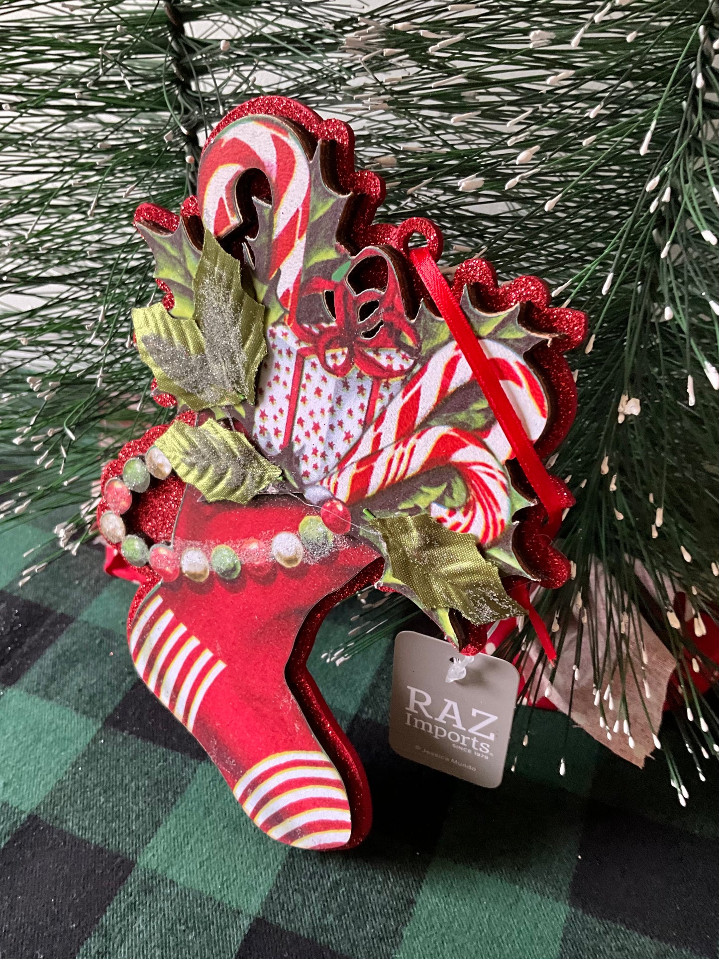Retro Stocking Deco RAZ