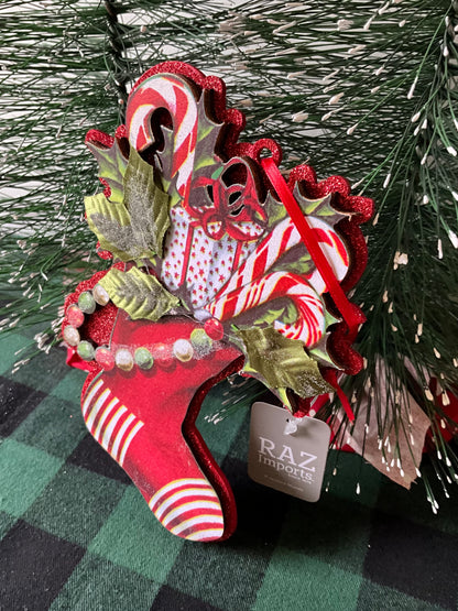 Retro Stocking Deco RAZ