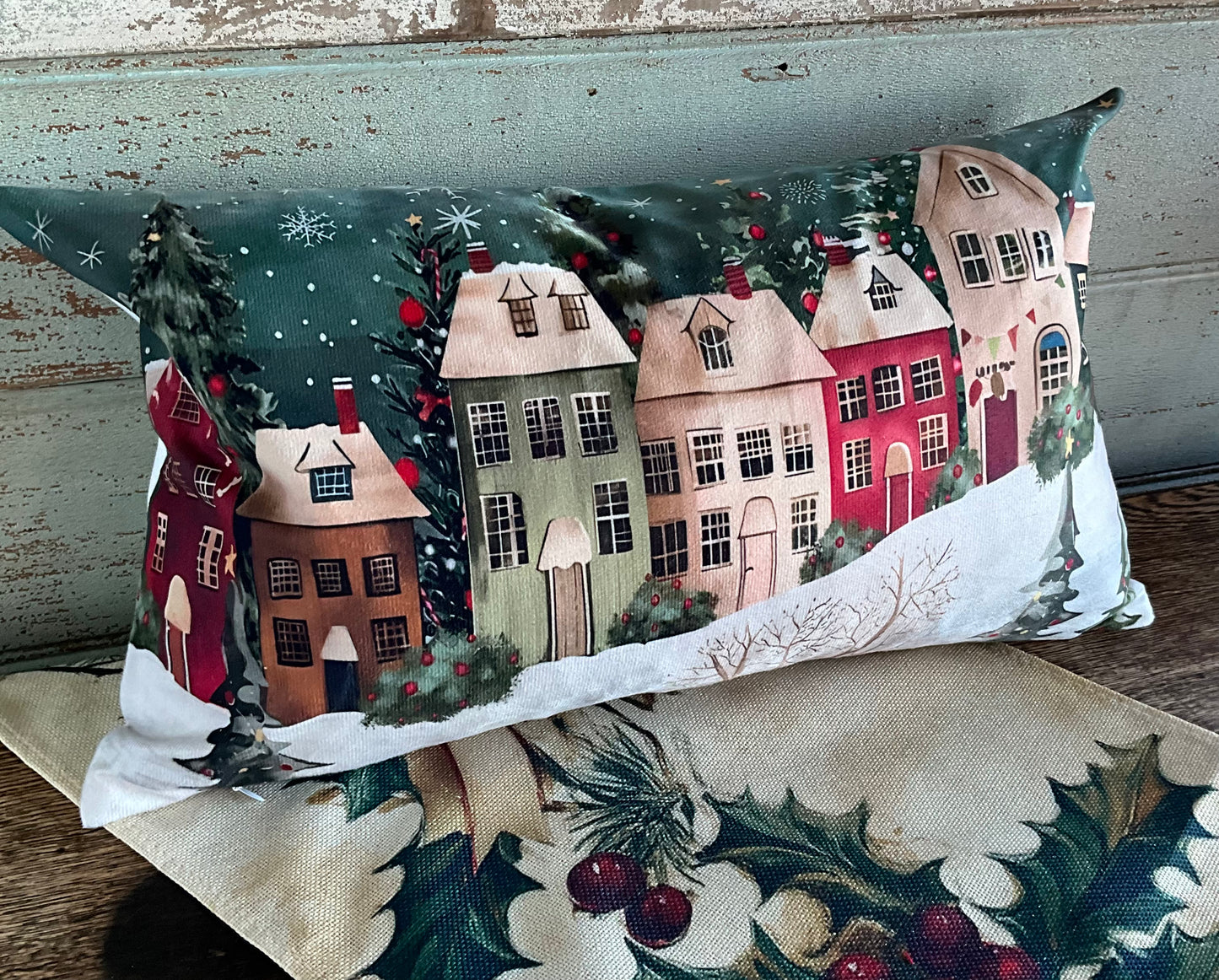 Snow Village Cushion Cover