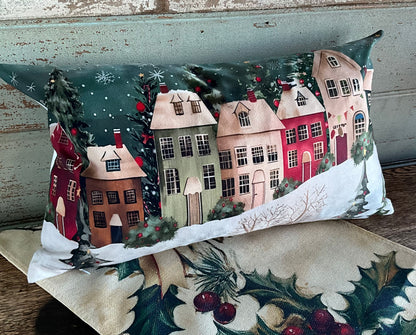 Snow Village Cushion Cover