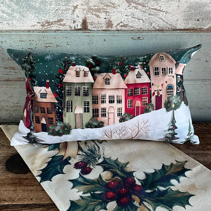 Snow Village Cushion Cover