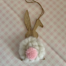 Load image into Gallery viewer, Wooden Felt Bunny Dec