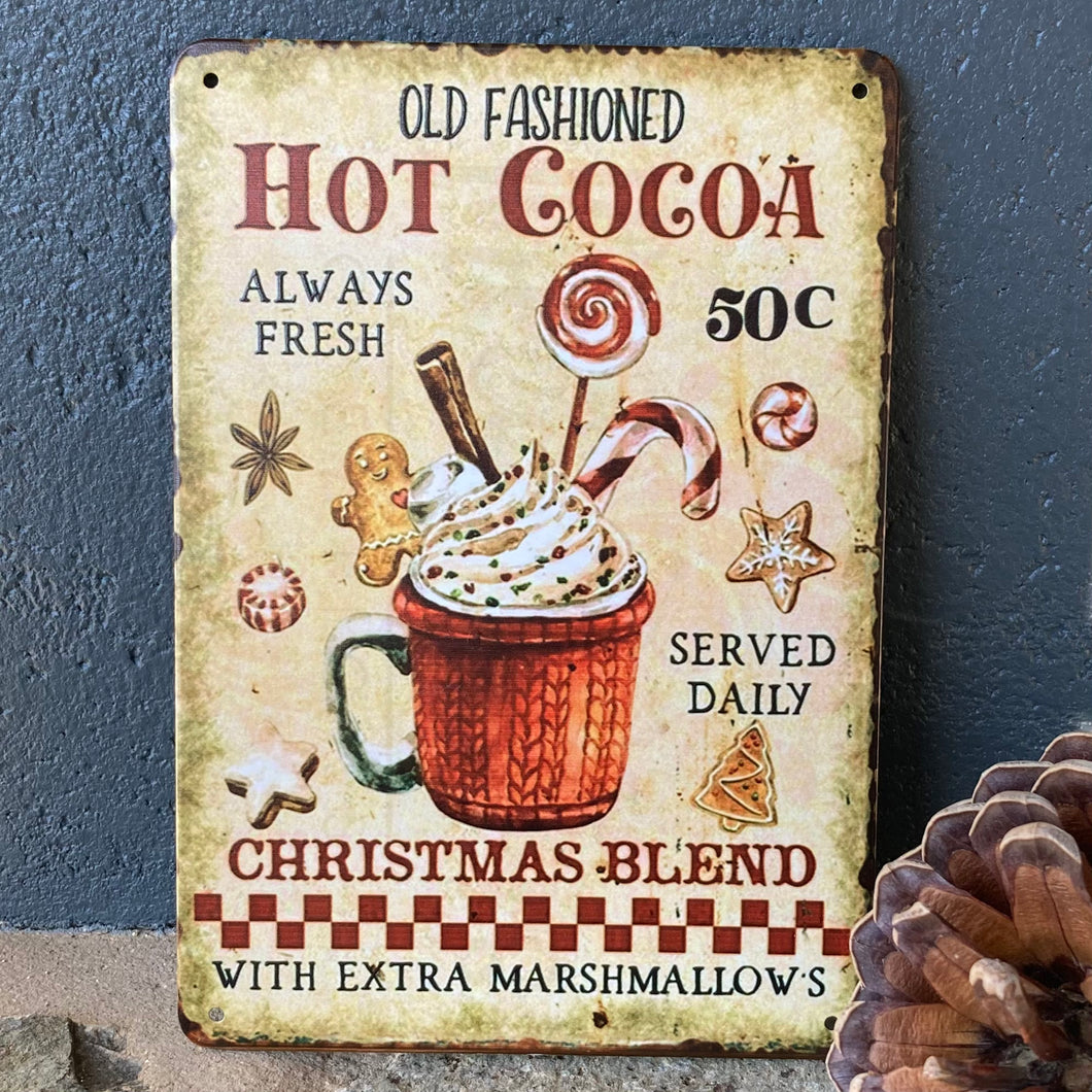 Hot Cocoa Tin Sign