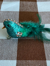 Load image into Gallery viewer, Teal Glitter Bird