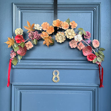 Tin Floral Door Art