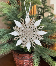 Load image into Gallery viewer, Wooden Snowflake