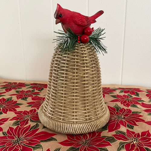 Cardinal Bird on Wicker Bell