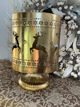 Load image into Gallery viewer, Gold Candle Holder Reindeer