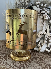 Load image into Gallery viewer, Gold Candle Holder Reindeer