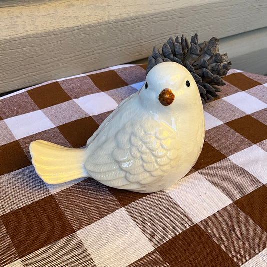 White Ceramic Bird