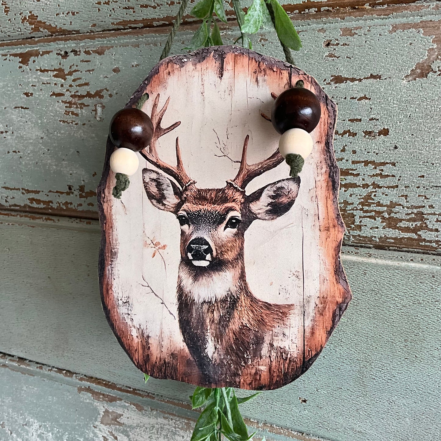 Wood Deer Sign