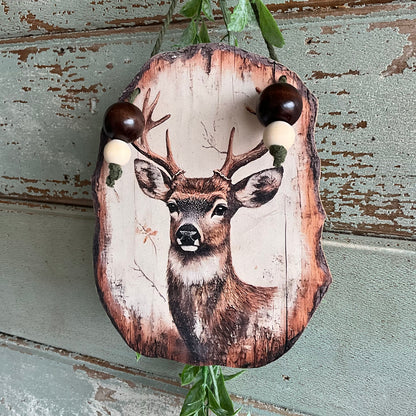 Wood Deer Sign