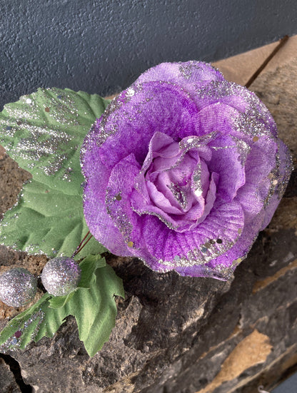 Mauve Glitter Rose