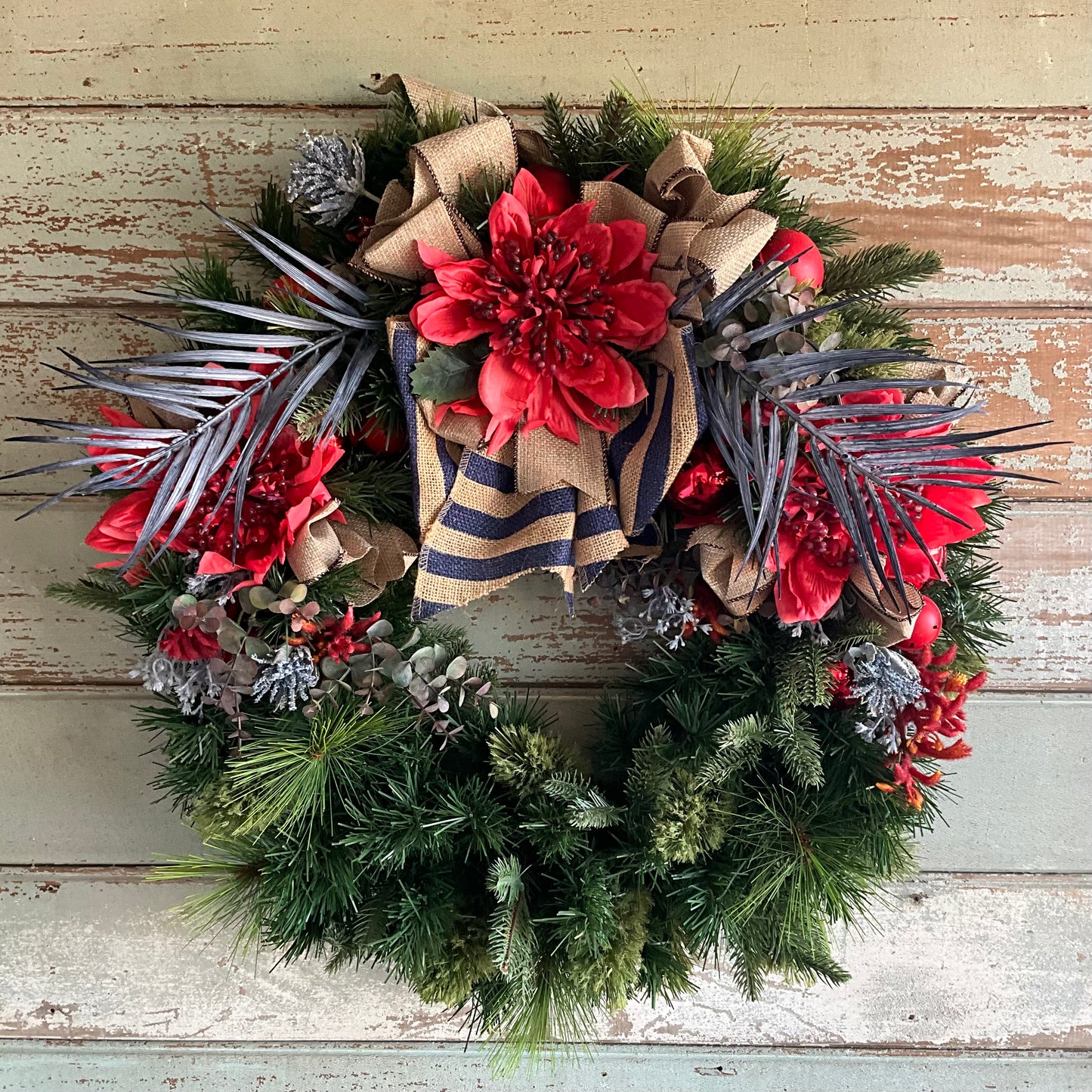 Blue Red Wreath
