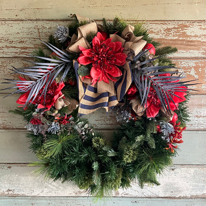 Blue Red Wreath