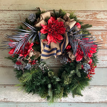 Load image into Gallery viewer, Blue Red Wreath