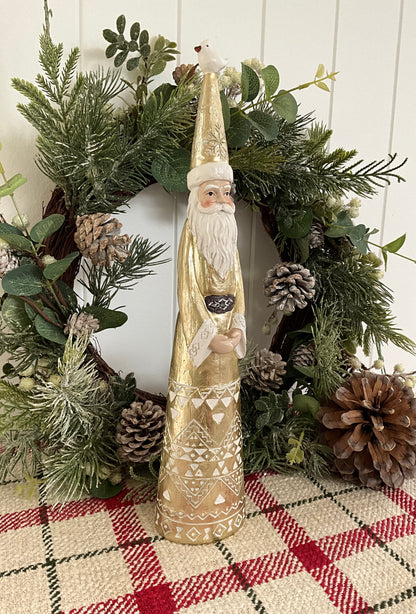 Cone Santa with Bird