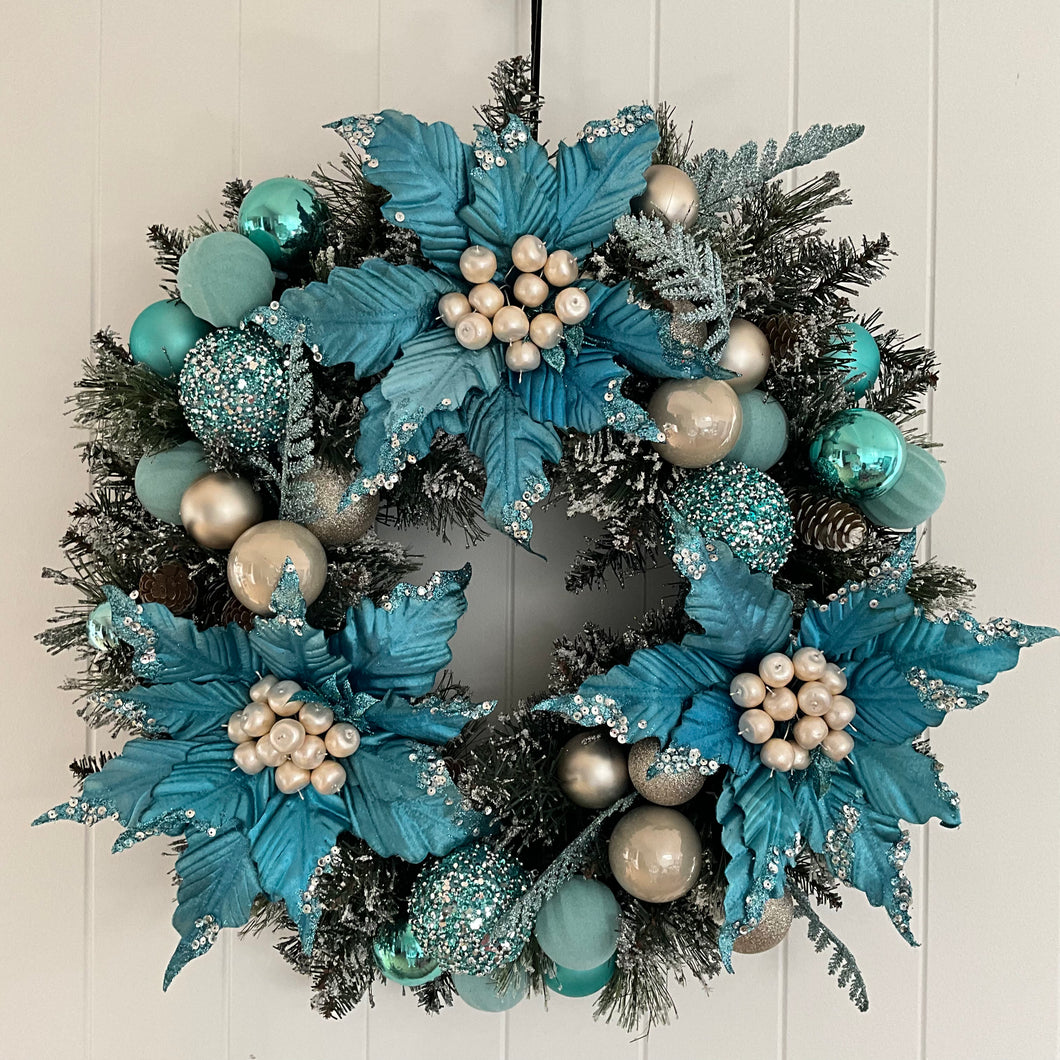 Blue Turquoise Wreath