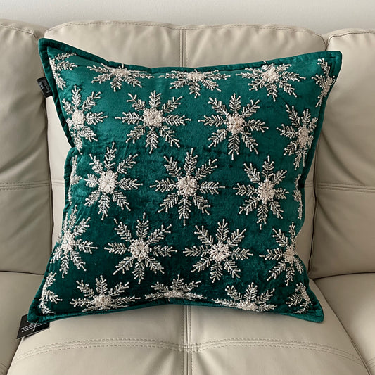 Green Snowflake Cushion