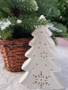 Ceramic Tree with Snowflake