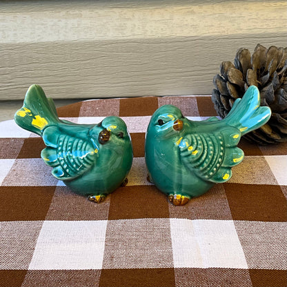 Teal Ceramic Birds
