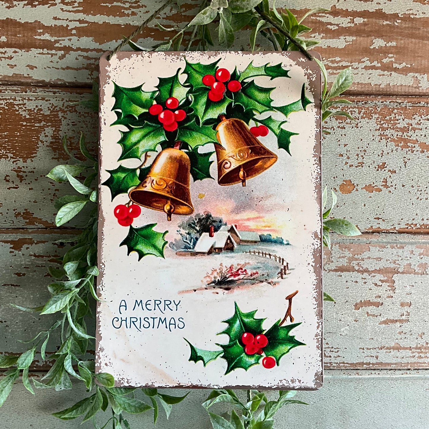 Merry Christmas Bell Sign