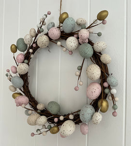 Vine Easter Wreath with Eggs