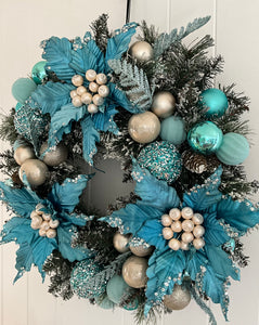 Blue Turquoise Wreath