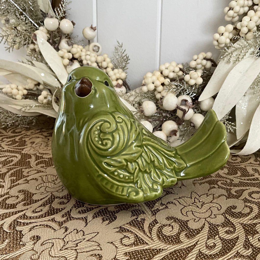 Lime Green Ceramic Bird