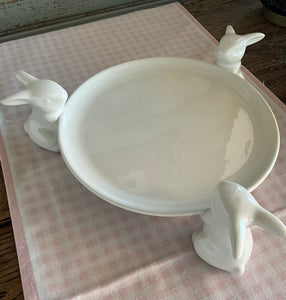 White Easter Cake Plate