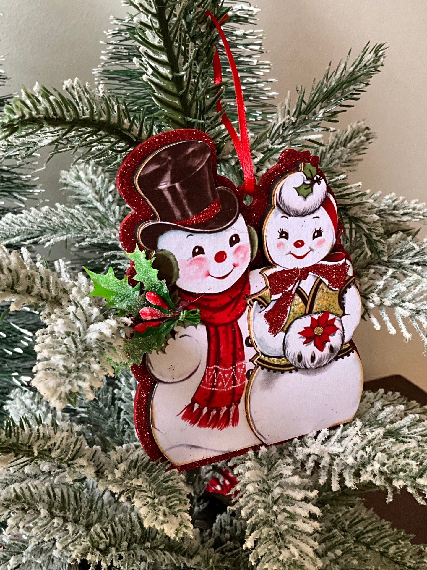 Mr & Mrs Snowman Deco RAZ