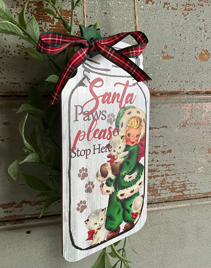 Santa Paws Sign