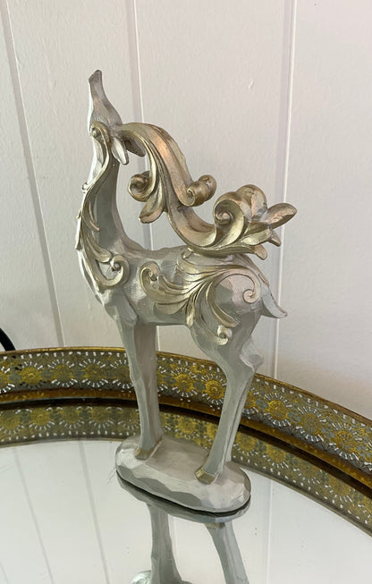 Silver Champagne Reindeer