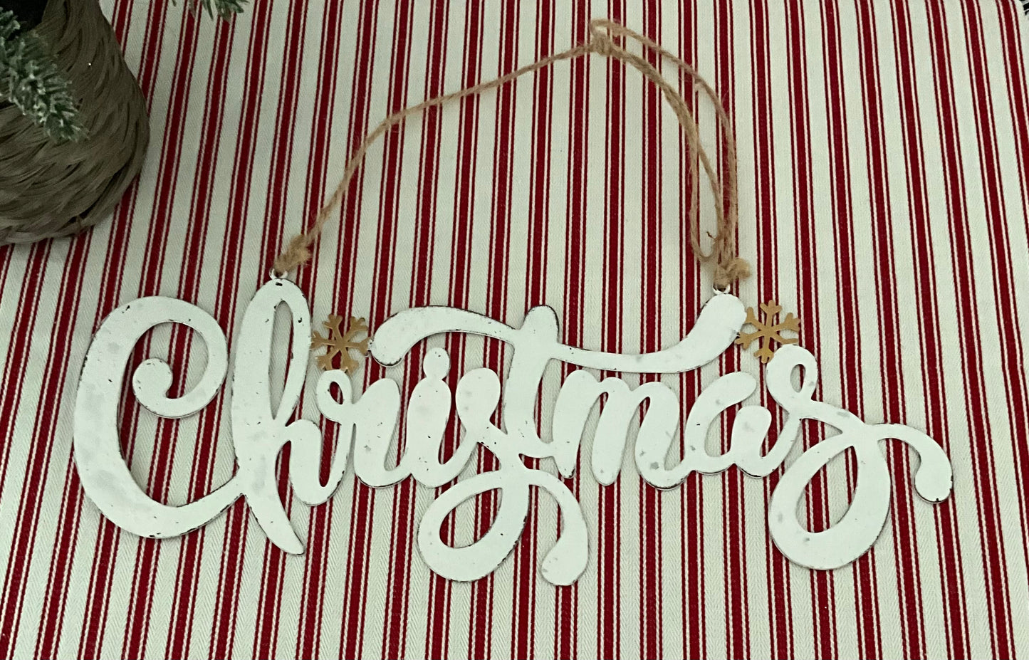 White Christmas Sign