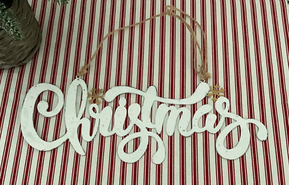 White Christmas Sign