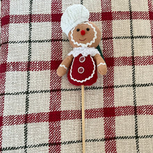 Load image into Gallery viewer, Red Gingerbread Chef Stick