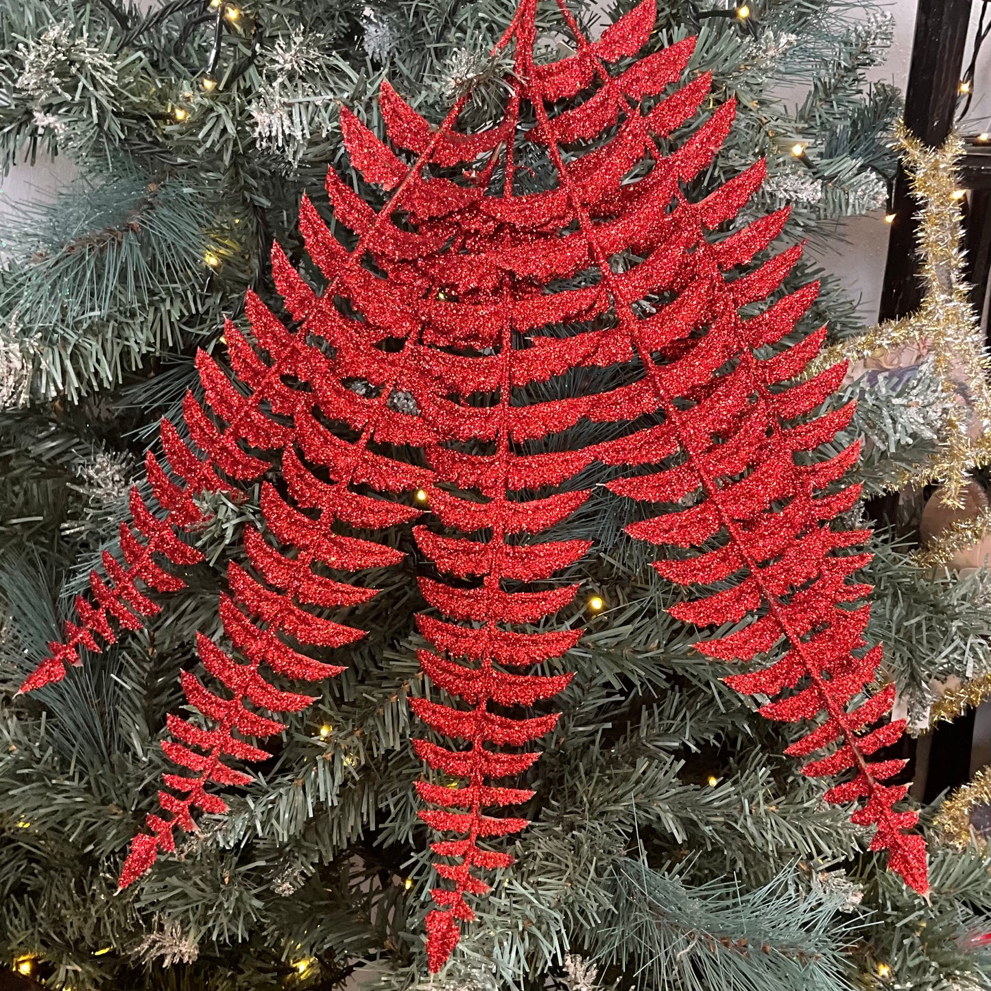 Large Red Leaf Spray