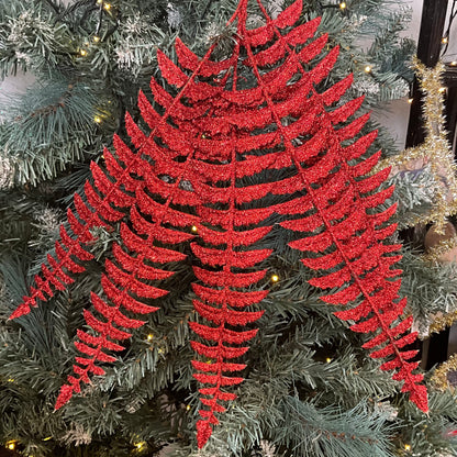 Large Red Leaf Spray