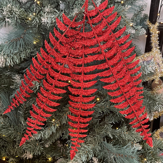 Large Red Leaf Spray