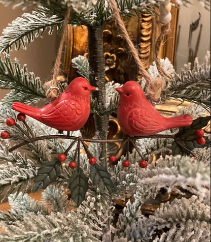 Two Red Birds Deco