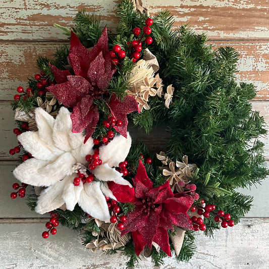 Red and White Wreath
