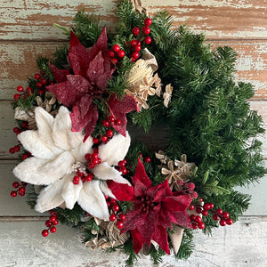 Red and White Wreath