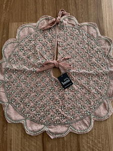 Pink Silver Tree Skirt Small