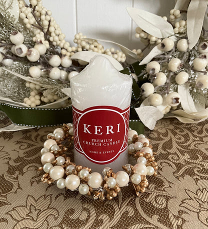 Gold Pearl Candle Ring