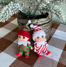 Load image into Gallery viewer, Two Mini Elf Dolls