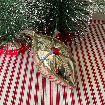 Shiny Gold Glass Drop