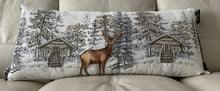 Load image into Gallery viewer, Reindeer Winter Scene Pillow