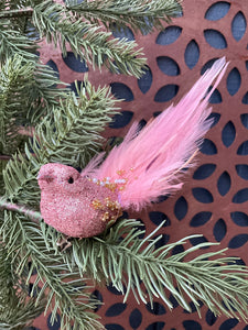 Bugle Bead Pink Bird