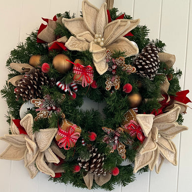 Gingerbread Floral Wreath