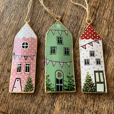 Set Enamel Village Houses